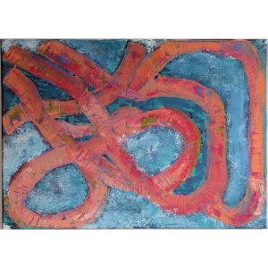 Keilrahmen 50x70cm.
Titel: Das Band